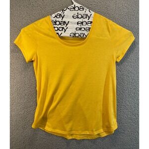 Jennifer‎ Lauren Women's T-shirt Yellow Short Sleeve Size L